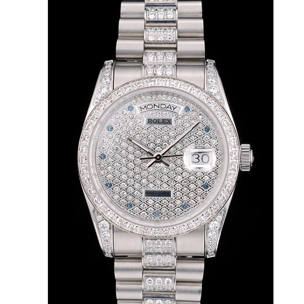 Good Copy Rolex Watches Bracelet Stainless DayDate Diamond 41986 Plated Plated Dial Steel Diamond Rolex 0727